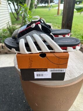 Rider Black Red White AfterSport Slide Sandals